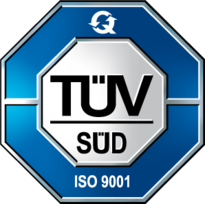 [Translate to English:] Logo TÜV SÜD ISO 9001